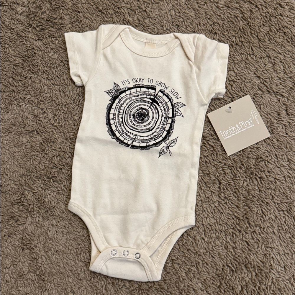 Tenth & Pine 'It’s Okay to Grow Slow' Baby Bodysuit
